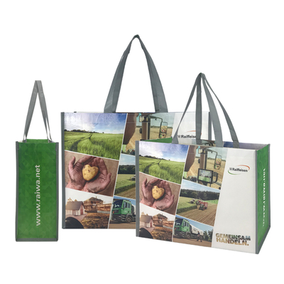 Fashion Eco-friendly Recycled Non-Woven Shopping Bags Foldable Lightweight Grocery Bags 