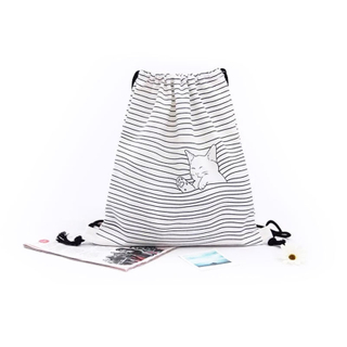 Organic Cotton Drawstring Backpack Bag Manufacturer 