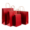 Recycled Lighweight Cheap Kraft Paper Gift Bags Shopping Bag Bulk with Handles Manufacturer Wholesale