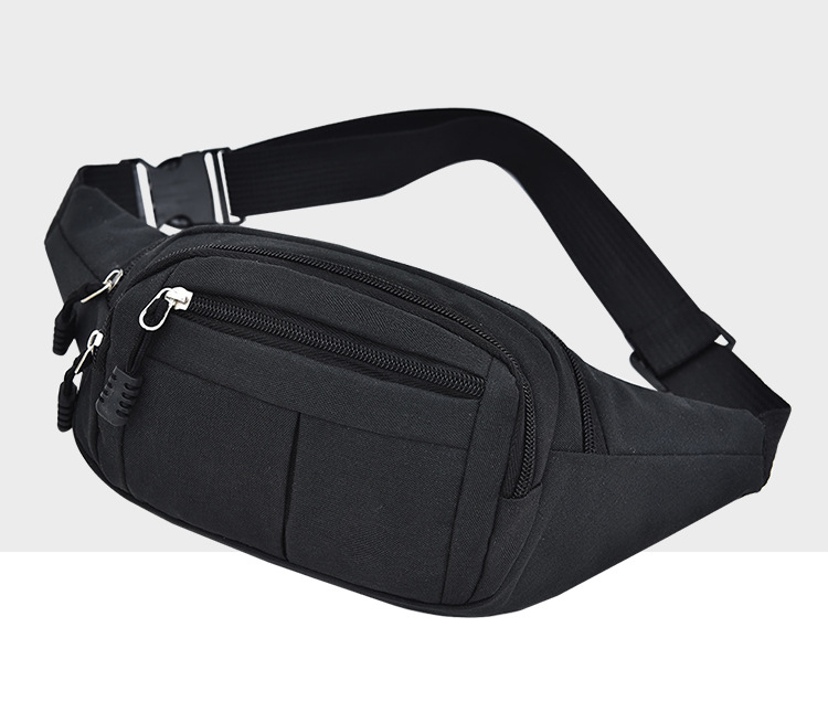  4 Zipper Closure Pockets Adjustable Belt Waist Bag Shoulder Bag Crossbody Bag for Men and Women Outdoors 