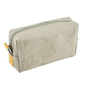 Washable Kraft Paper Handbag with Zipper Pouch Travel Cosmetic Organiser for Women or Men 