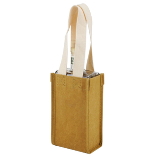 Washable Kraft Paper for Wine Bottles Whiskey Spirits Reusable Gift Bag Grocery Bag Manufacturer