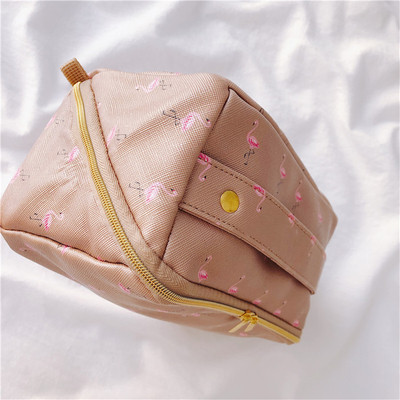 PU Leather Cosmetic Bag Makeup Bag for Daily Use and Travel Portable Storage Purse Small Neat Cosmetic Pouch Water-resistant 