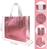 Glossy Reusable Wedding Party Bag Non-woven Shopping Tote with Handle Foldable Birthday Gift Bags 