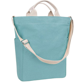 Cotton Canvas Tote Handbags Casual Shoulder Work Bag Crossbody Bag with Zipper Closure 