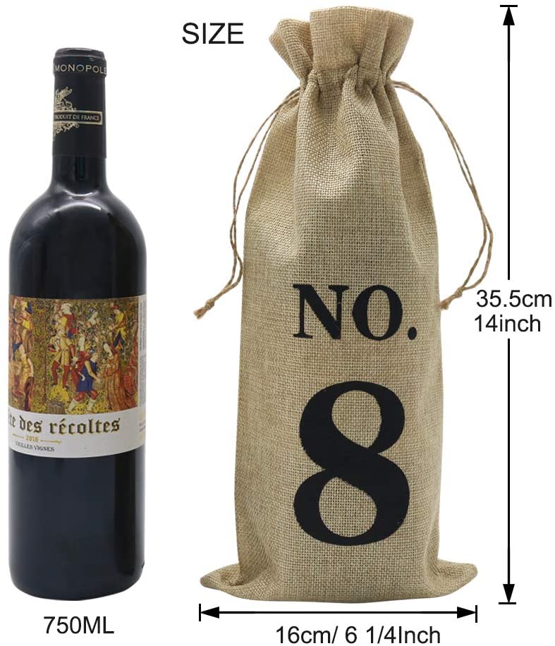 Jute Wine Bags with Number Wine Bottle Gift Bags with Drawstring for Blind Wine Tasting Manufacturer