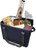 Blue Large Collapsible Tote Bag with Handles Picnic Trip Grocery Basket